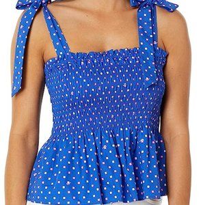 EUC Lilly Pulitzer Rivera Smocked Top - perfect for the 4th